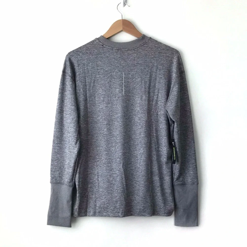 Nike Element Women's XL Gray Long Sleeve Running Shirt Dri Fit Athletic Top NWT